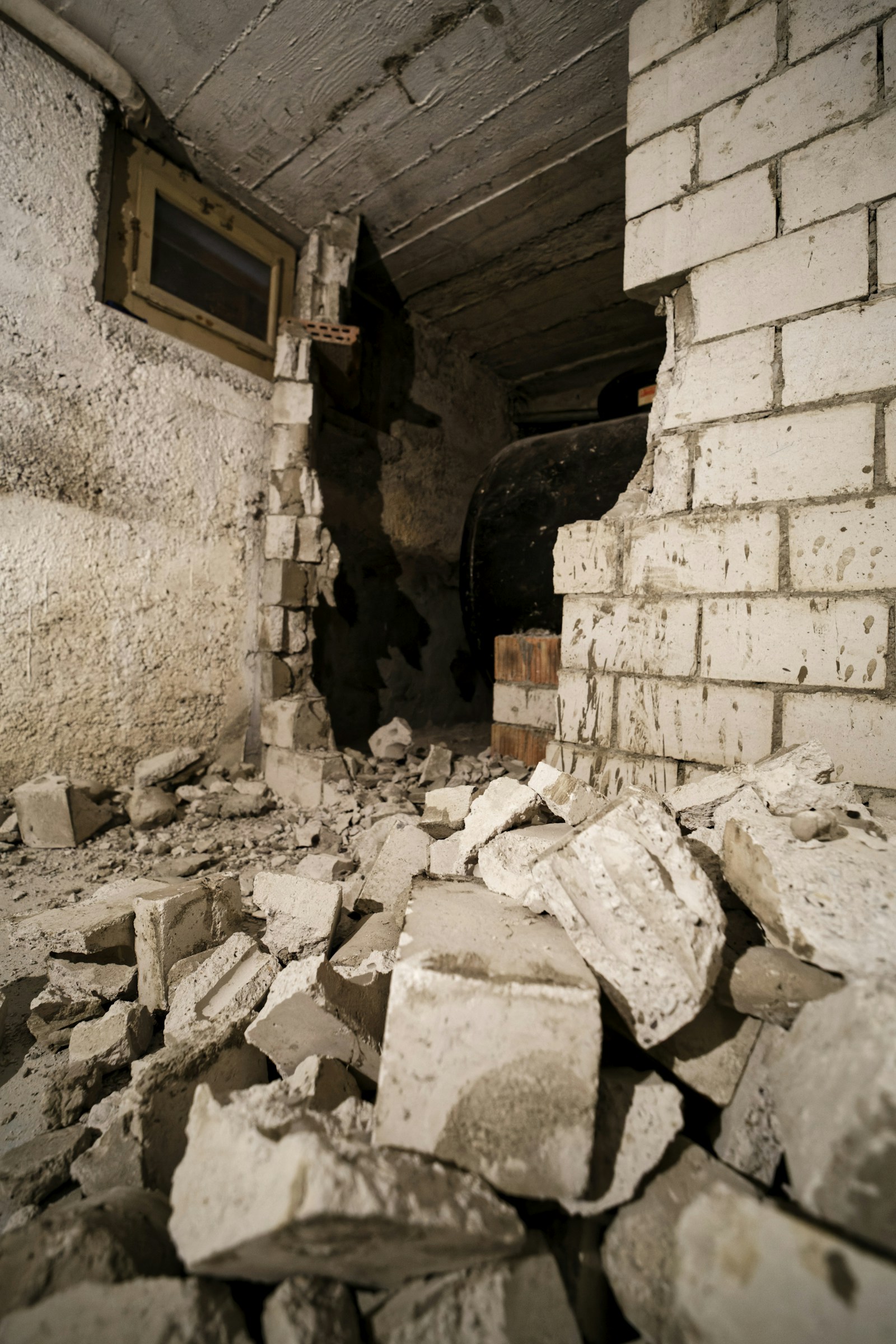 Interior demolition — a room stripped back to the structure